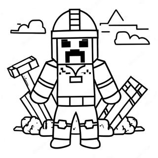 Minecraft Warden Coloring Page 59783-47962