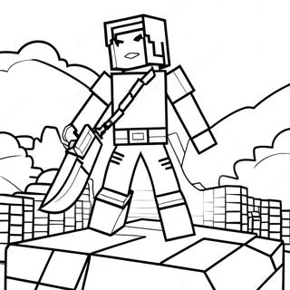 Minecraft Warden Coloring Page 59783-47963