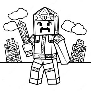 Minecraft Warden Coloring Page 59783-47964