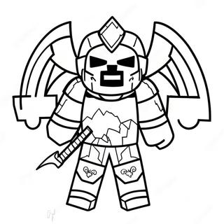 Fearsome Minecraft Warden Coloring Page 59784-47968