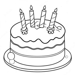 Cheerful Birthday Cake Coloring Page For Grammy 59794-47971