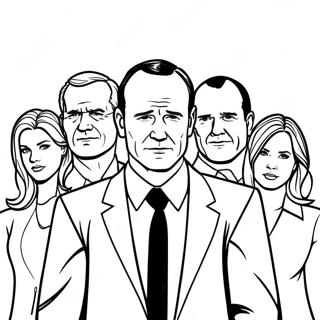 Coulson And Agents Team Coloring Page 59804-47978