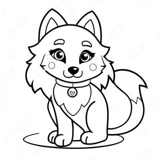 Wolf Pretty Girl Gacha Life Coloring Page 59813-47987