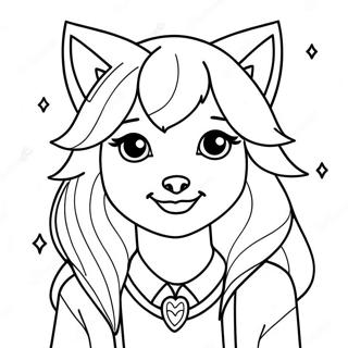 Wolf Pretty Girl Gacha Life Coloring Page 59813-47988