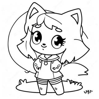 Cute Wolf Girl Gacha Life Coloring Page 59814-47991