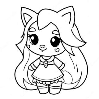 Cute Wolf Girl Gacha Life Coloring Page 59814-47992