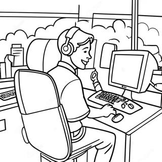 Busy 911 Dispatcher Coloring Page 59864-48029