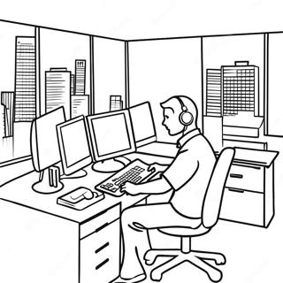 Busy 911 Dispatcher Coloring Page 59864-48030