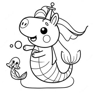 Peppa Pig Mermaid Coloring Pages