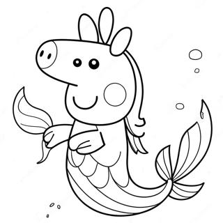 Peppa Pig Mermaid Coloring Page 59873-48035