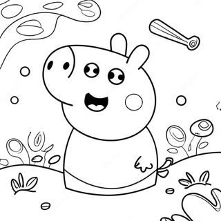 Colorful Peppa Pig Underwater Scene Coloring Page 59874-48040