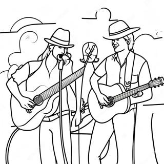 Colorful Nashville Music Scene Coloring Page 59904-48061