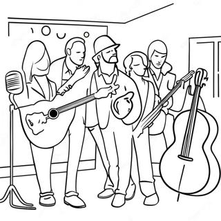 Colorful Nashville Music Scene Coloring Page 59904-48062