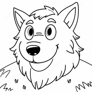 Friendly Big Bad Wolf Coloring Page 59924-48073