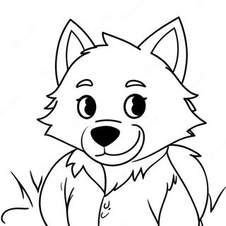 Friendly Big Bad Wolf Coloring Page 59924-48074