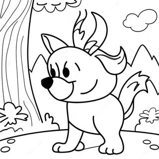 Friendly Big Bad Wolf Coloring Page 59924-48075