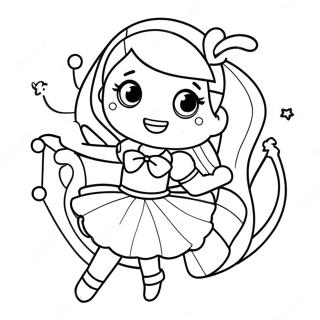 Magical Girl Coloring Page 59933-48082