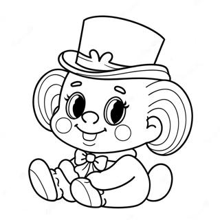 Adorable Precious Moments Clown Coloring Page 59944-48094