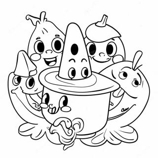 Colorful Banana Splits Characters Coloring Page 59964-48107