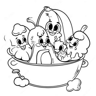 Colorful Banana Splits Characters Coloring Page 59964-48108