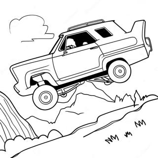 General Lee Jumping Over A Hill Coloring Page 59974-48119