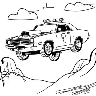 General Lee Jumping Over A Hill Coloring Page 59974-48120