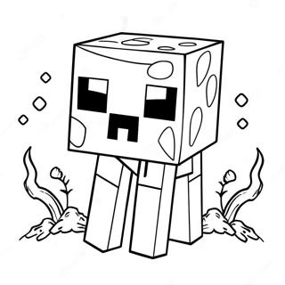 Cute Minecraft Ghast Coloring Page 60004-48141