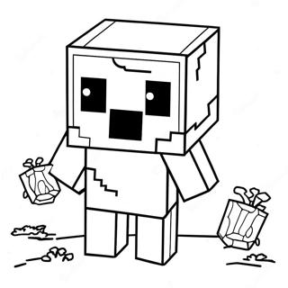 Cute Minecraft Ghast Coloring Page 60004-48142