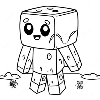 Cute Minecraft Ghast Coloring Page 60004-48143