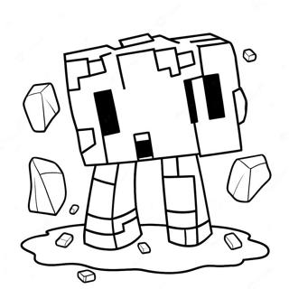 Cute Minecraft Ghast Coloring Page 60004-48144