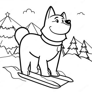 Sled Dog Coloring Page 60013-48146