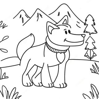 Sled Dog Coloring Page 60013-48147