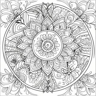 Intricate Crayola Mandala Coloring Page 60034-48163