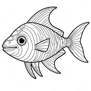 Fierce Helicoprion Swimming Coloring Page 60044-48170