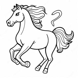 Bucking Horse Coloring Pages