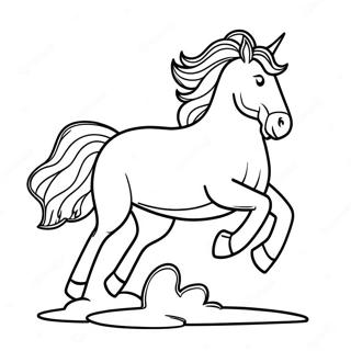 Bucking Horse Coloring Page 60063-48195