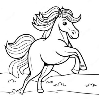 Bucking Horse Coloring Page 60063-48196