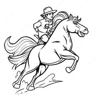 Wild Bucking Horse In Action Coloring Page 60064-48185