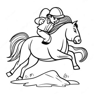 Wild Bucking Horse In Action Coloring Page 60064-48187