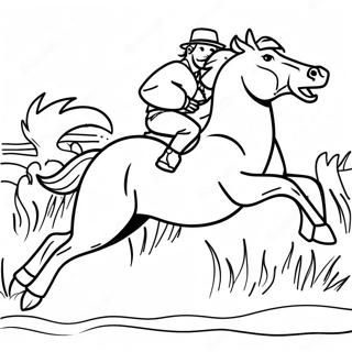 Wild Bucking Horse In Action Coloring Page 60064-48188