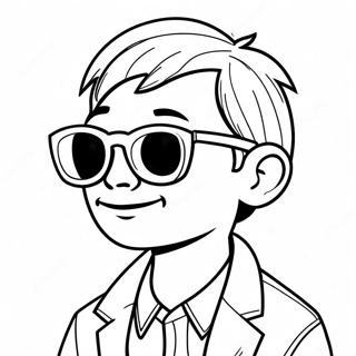 Cool Lol Boy With Sunglasses Coloring Page 60094-48221