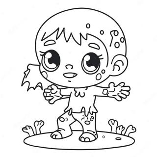 Cute Chibi Zombie Coloring Page 60124-48237