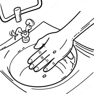 Wash Your Hands Coloring Pages