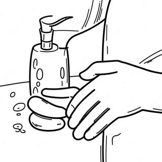 Wash Your Hands Coloring Page 60133-48244