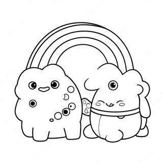 Cheerful Orange Rainbow Friends Coloring Page 60144-48256