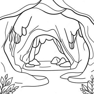 Mystical Cave With Glittering Gems Coloring Page 60154-48261