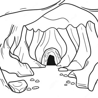 Mystical Cave With Glittering Gems Coloring Page 60154-48263