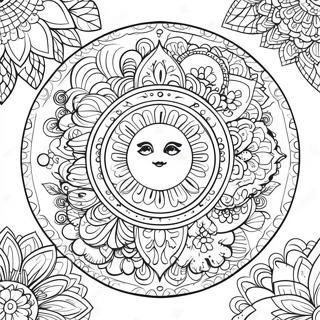 Boho Moon Mandala Coloring Page 60163-48267