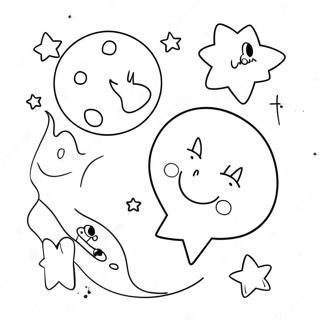 Whimsical Moon And Stars Coloring Page 60164-48269