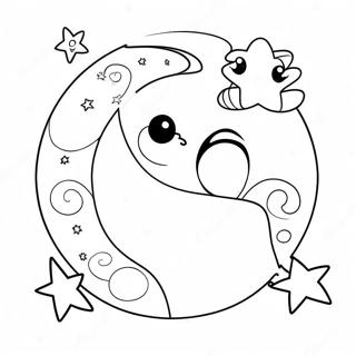 Whimsical Moon And Stars Coloring Page 60164-48271